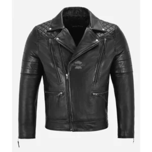Chrome Cruiser Biker Leather Jacket Men's Classic Fashion Jacket