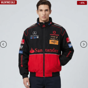 McLaren F1 Racing Team Jacket – Vodafone Mercedes Motorsport Zip-Up Coat