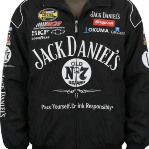 Jack Daniel's Old No. 7 Racing Jacket Black | Full Zip NASCAR Sponsor Logos 3 FOR 2