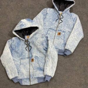 Carhartt Rework Sky blue acid wash jacket